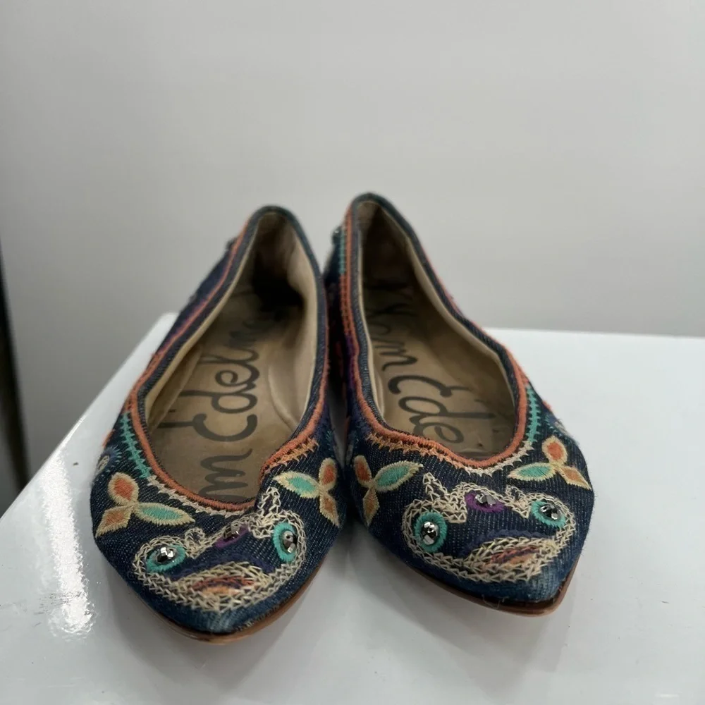 Sam Edelman Devon Denim Flats Ladies Size 4M